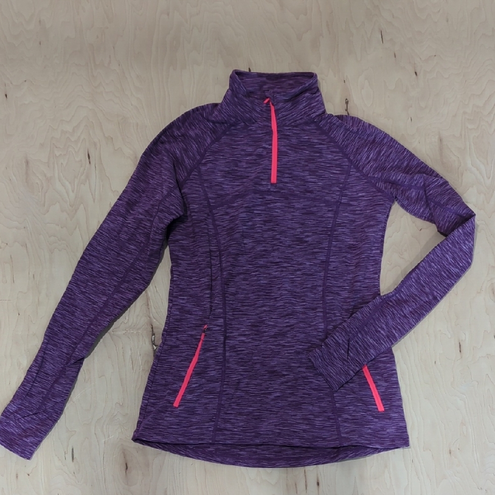 Vibrant Purple Quarter-Zip Women's Sweatshirt